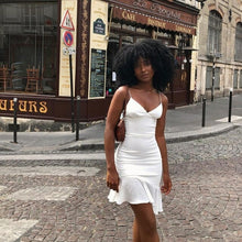 Load image into Gallery viewer, Summer Dress Women Spaghetti Straps Ruffles Mini Robe Club Party - Sophornlilly