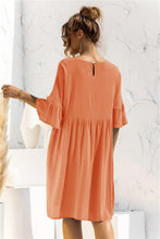 Load image into Gallery viewer, Summer Dress Women Blue A Line Dresses Femme Robes Patchwork Ruffles - Sophornlilly