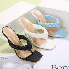 Load image into Gallery viewer, Summer Fashion Transparent Crystal Heel Sandals Women's Slippers|High - Sophornlilly