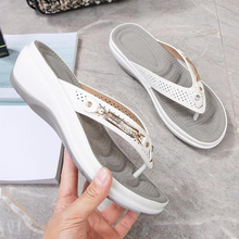 Load image into Gallery viewer, Summer Fashion Women's Slippers Metal Button Slides Shoes Beach