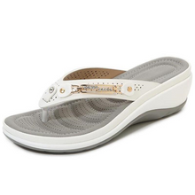 Load image into Gallery viewer, Summer Fashion Women's Slippers Metal Button Slides Shoes Beach
