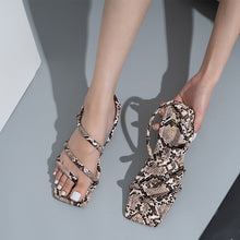Load image into Gallery viewer, Snake Pattern Sandals Women Fashion