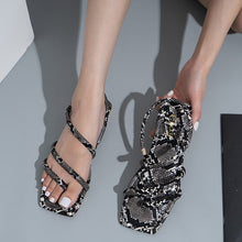 Load image into Gallery viewer, Snake Pattern Sandals Women Fashion