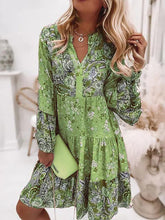 Load image into Gallery viewer, Summer Floral Dress Casual Loose Flare Sleeve Mini