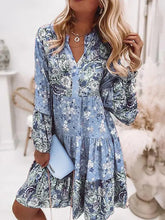 Load image into Gallery viewer, Summer Floral Dress Casual Loose Flare Sleeve Mini