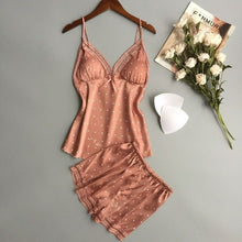 Load image into Gallery viewer, Summer Homewear Sweet Pajamas Set Women Casual Pink Black Fashion