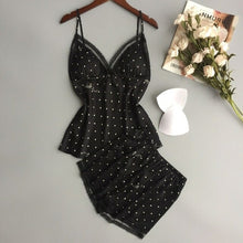Load image into Gallery viewer, Summer Homewear Sweet Pajamas Set Women Casual Pink Black Fashion