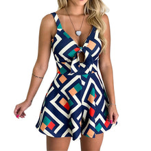 Load image into Gallery viewer, Flower Print Sleeveless Beach Bohemian Rompers