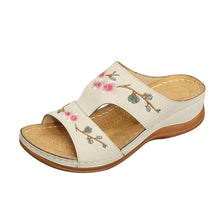 Load image into Gallery viewer, Summer Ladies shoes Fashion Wedge Heel Embroidery Flower Sandals