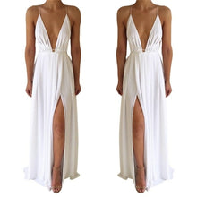Load image into Gallery viewer, Summer Maxi Dress Women Solid Color Sexy Deep V Neck Sleeveless - Sophornlilly