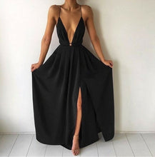 Load image into Gallery viewer, Summer Maxi Dress Women Solid Color Sexy Deep V Neck Sleeveless - Sophornlilly