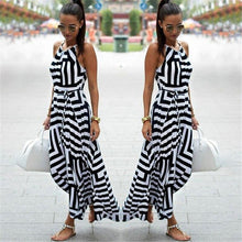 Load image into Gallery viewer, Summer Maxi Long Dress New Fashion Women Sexy Boho Striped Sleeveless - Sophornlilly