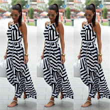 Load image into Gallery viewer, Summer Maxi Long Dress New Fashion Women Sexy Boho Striped Sleeveless - Sophornlilly