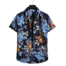 Load image into Gallery viewer, Summer Men's Casual Shirt Short Sleeve Cotton Men's Flower Shirt