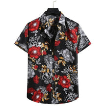 Load image into Gallery viewer, Summer Men's Casual Shirt Short Sleeve Cotton Men's Flower Shirt