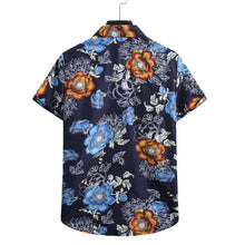 Load image into Gallery viewer, Summer Men's Casual Shirt Short Sleeve Cotton Men's Flower Shirt