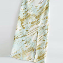 Load image into Gallery viewer, Summer New Style Pleated Tie Dye Light Green Print Temperament Sling - Sophornlilly