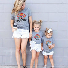 Load image into Gallery viewer, Summer Rainbow T Shirt Short Sleeve Casual Pullover Tops Family