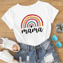 Load image into Gallery viewer, Summer Rainbow T Shirt Short Sleeve Casual Pullover Tops Family