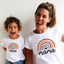 Load image into Gallery viewer, Summer Rainbow T Shirt Short Sleeve Casual Pullover Tops Family