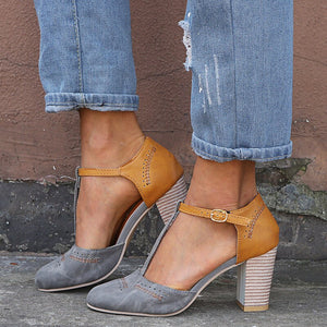 Chunky Low Heel Shoes