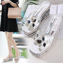 Load image into Gallery viewer, Summer Sandals Women New Fashion Rhinestone Wedges Sandals Women|High - Sophornlilly