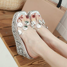 Load image into Gallery viewer, Summer Sandals Women New Fashion Rhinestone Wedges Sandals Women|High - Sophornlilly