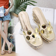 Load image into Gallery viewer, Summer Sandals Women New Fashion Rhinestone Wedges Sandals Women|High - Sophornlilly