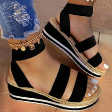 Load image into Gallery viewer, Summer Sandals Women Wedges Platform Ladies Hemp Shoes Ladies Candy