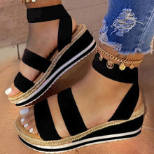 Load image into Gallery viewer, Summer Sandals Women Wedges Platform Ladies Hemp Shoes Ladies Candy