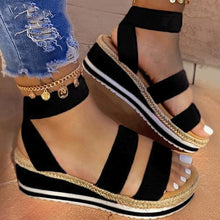 Load image into Gallery viewer, Summer Sandals Women Wedges Platform Ladies Hemp Shoes Ladies Candy