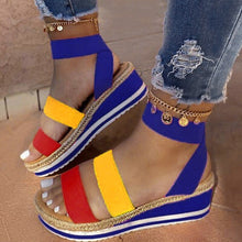 Load image into Gallery viewer, Summer Sandals Women Wedges Platform Ladies Hemp Shoes Ladies Candy