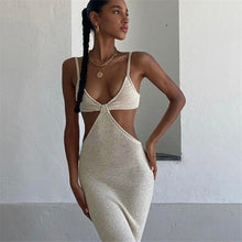 Load image into Gallery viewer, Summer Sexy Backless Bodycon Dress Women Satin Knitted Maxi Mermaid - Sophornlilly