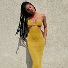Load image into Gallery viewer, Summer Sexy Backless Bodycon Dress Women Satin Knitted Maxi Mermaid - Sophornlilly