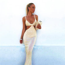 Load image into Gallery viewer, Summer Sexy Backless Bodycon Dress Women Satin Knitted Maxi Mermaid - Sophornlilly