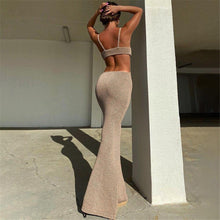Load image into Gallery viewer, Summer Sexy Backless Bodycon Dress Women Satin Knitted Maxi Mermaid - Sophornlilly