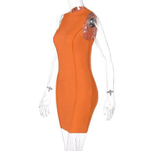 Load image into Gallery viewer, Summer Sexy Party Knitted Bodycon Mini Dress Women Sleeveless - Sophornlilly