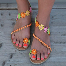 Load image into Gallery viewer, Flower Sandals Gladiator