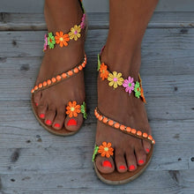 Load image into Gallery viewer, Flower Sandals Gladiator