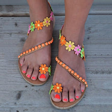 Load image into Gallery viewer, Flower Sandals Gladiator