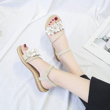 Load image into Gallery viewer, Summer Shoes Woman Sandals Elastic ankle strap Flat Sandalias Mujer - Sophornlilly