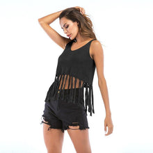 Load image into Gallery viewer, Summer Short Joker Tassel Crochet Openwork Knitted Camisole Women Vest - Sophornlilly