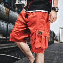 Load image into Gallery viewer, Summer Shorts Men Hip Hop High Street Men Cargo Shorts Pockets Knee