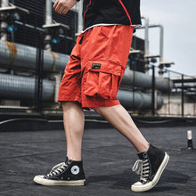 Load image into Gallery viewer, Summer Shorts Men Hip Hop High Street Men Cargo Shorts Pockets Knee