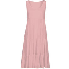 Load image into Gallery viewer, Summer Sleeveless  Solid O Neck Loose Dress Four Colors Casual