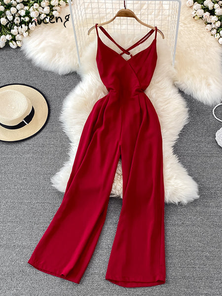 Summer Strap Halter Jumpsuit