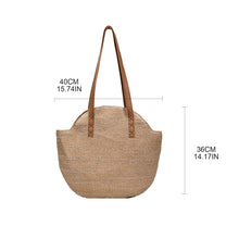 Load image into Gallery viewer, Summer Tote Bag Handmade Shoulder Bag Large capacity Straw Woven Bag