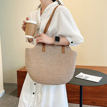Load image into Gallery viewer, Summer Tote Bag Handmade Shoulder Bag Large capacity Straw Woven Bag