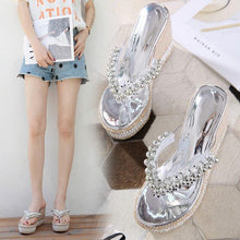 Load image into Gallery viewer, Summer Wedges Heel Pearl Sandals Women Sexy Pumps Shoes|High Heels| - Sophornlilly