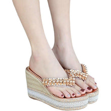 Load image into Gallery viewer, Summer Wedges Heel Pearl Sandals Women Sexy Pumps Shoes|High Heels| - Sophornlilly